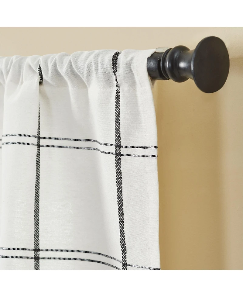 Kate Aurora Pacifico Complete 3 Piece Rod Pocket Embroidered Tier & Valance Kitchen Curtain Set