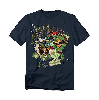 Logovision Big & Tall Tmnt Mutant Mayhem Christmas Greetings Leonardo Raphael T-Shirt