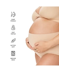 Motherhood Women's Maternity Seamless Over-the-Bump Panty, 2-Pack