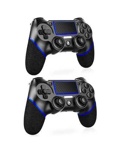 Nbcp Pack Wireless PS4 Controllers, Motion Sensing, Non-Slip Grip, Built-in Speaker & 3.5mm Audio Jack - Compatible with PS4 Console