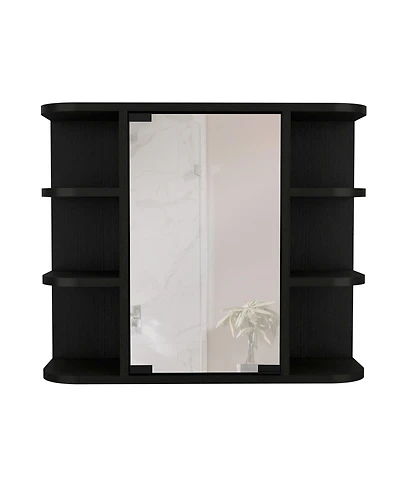 Slickblue Wall Mounted Bathroom Cabinet with 6 Storage Shelves for Toiletries and Essentials