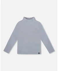 Deux par Girl Super Soft Ribbed Mock Neck Top