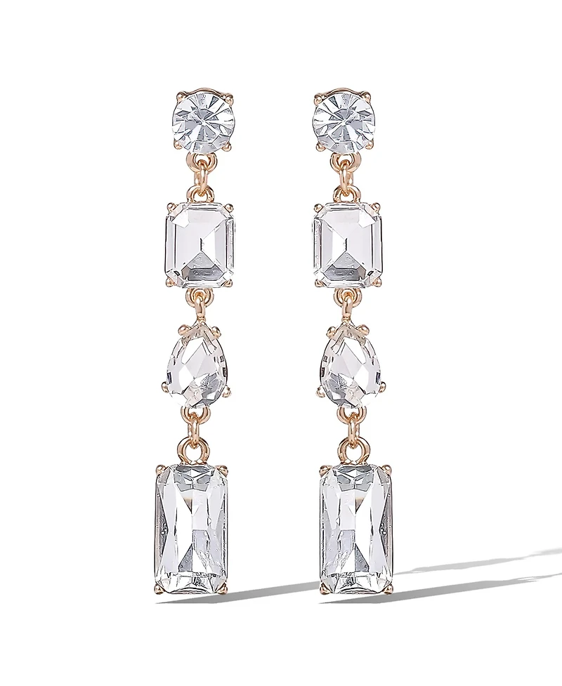 Jessica Simpson Crystal Cascade Statement Earrings