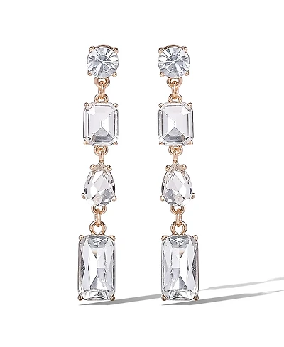 Jessica Simpson Crystal Cascade Statement Earrings