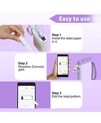 Polono Label Maker Machine with Tape, P21-b Bluetooth Label Printer, Wireless Mini Label Makers with Multiple Templates for Organizing, Office, Home