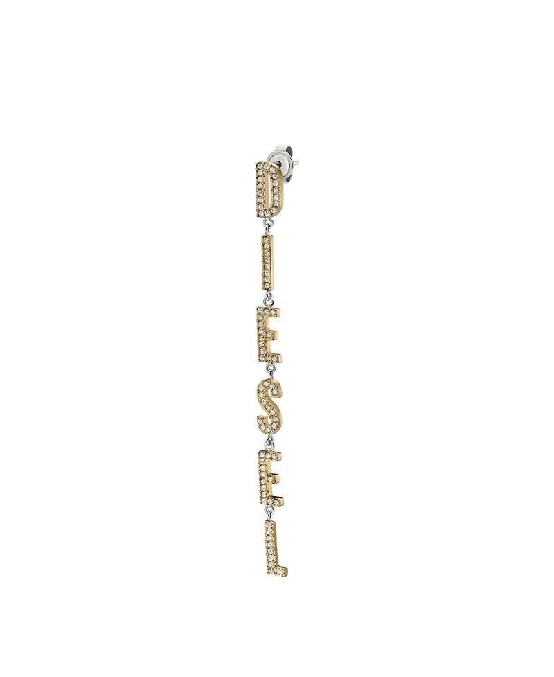 Diesel Unisex Diesel Two-Tone Stainless Steel Drop Earring