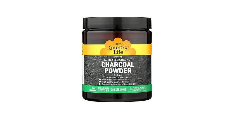 Country Life Activated Charcoal Powder, 500 mg, 5 Oz