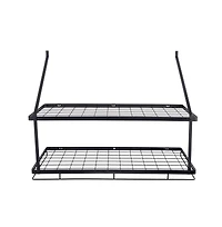 Wall-Mounted Pot Rack with 12 S-Hooks, Holds 55 lb for Cookware and Utensils