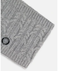 Deux par Kids Unisex Lined Winter Neckwarmer Heather Gray - Toddler|Child