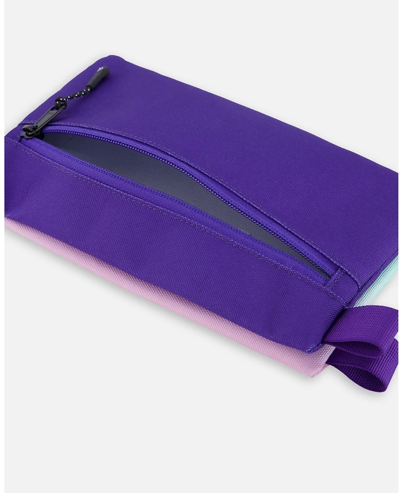 Deux par Deux Girl Double Pencil Case Purple Gradient - Toddler|Child