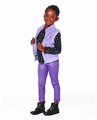 Deux par Girl Faux Fur Zipped Vest Lavender - Child