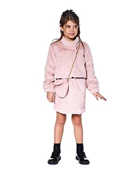 Deux par Girl Fake Fur Skirt Pink