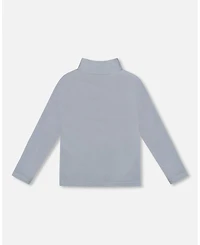 Deux par Girl Super Soft Ribbed Mock Neck Top