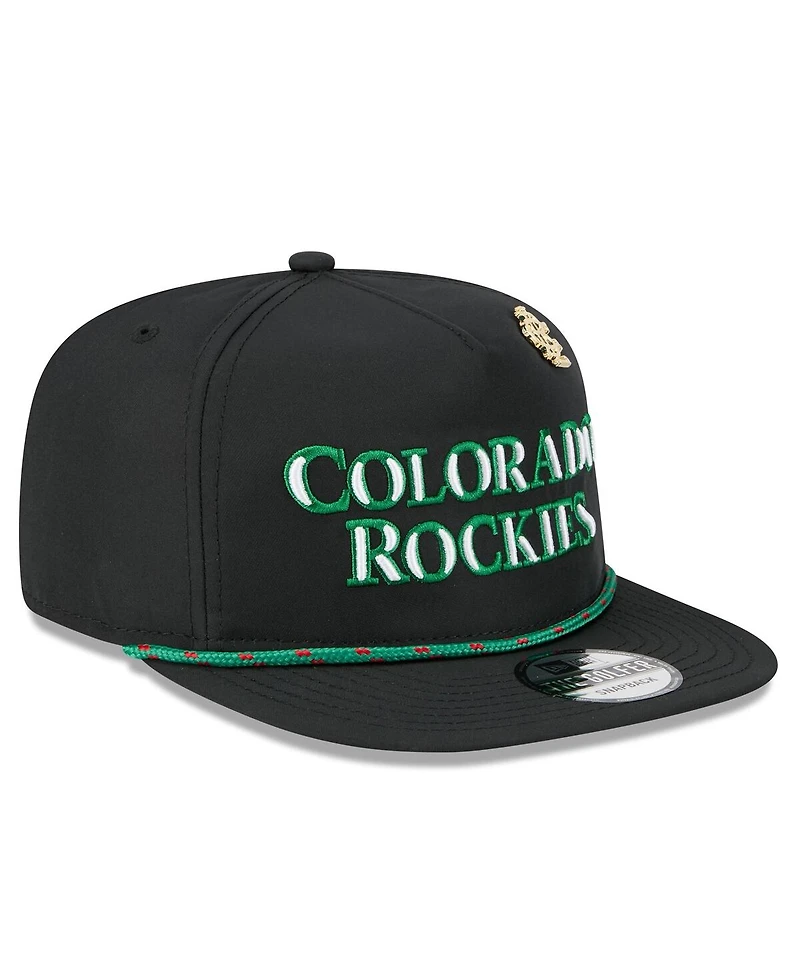 New Era Men's Black Colorado Rockies 2025 Big League Chew Golfer Snapback Hat