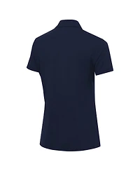 Antigua Women's Navy Atlanta Braves Independence Day Patriotic Logo Era Polo Shirt