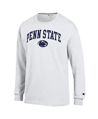 Champion Men's White Penn State Nittany Lions Arch Over Logo Long Sleeve T-Shirt