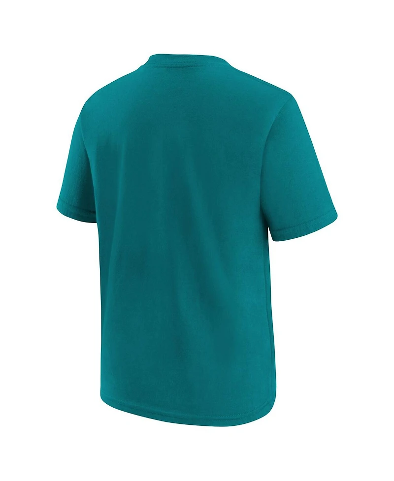 Nike Big Boys and Girls Teal Jacksonville Jaguars Team Wordmark T-Shirt