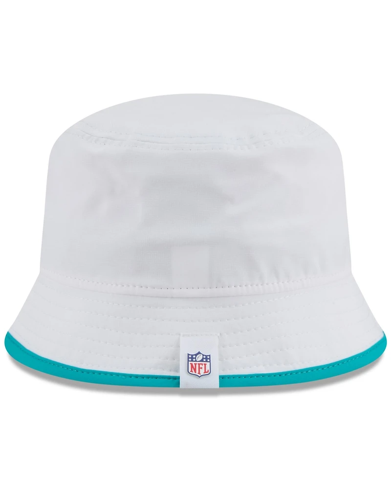 New Era Men's White Miami Dolphins 2025 Nfl Training Camp Stretch Bucket Hat