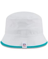 New Era Men's White Miami Dolphins 2025 Nfl Training Camp Stretch Bucket Hat
