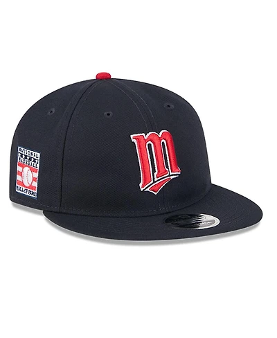 New Era Men's Navy Minnesota Twins Baseball Hall of Fame Retro Crown 9FIFTY Adjustable Hat