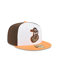 New Era Men's White Bowling Green Hot Rods Theme Nights 59FIFTY Fitted Hat