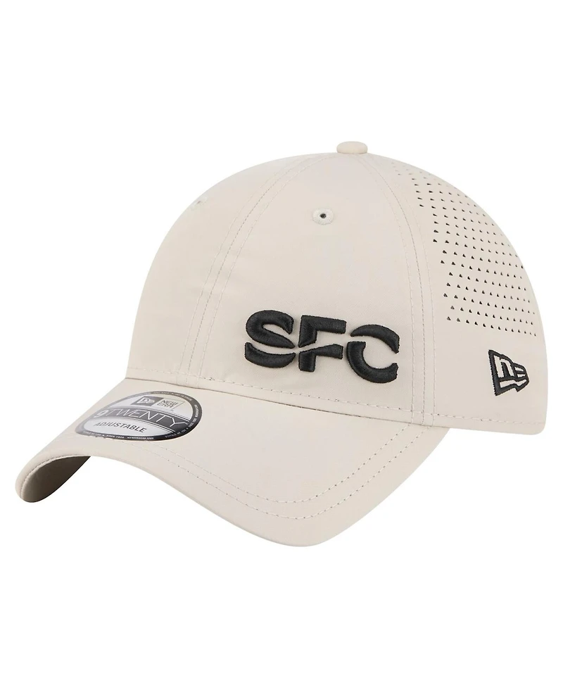 New Era Men's Tan Seattle Sounders Fc Active 9TWENTY Adjustable Hat