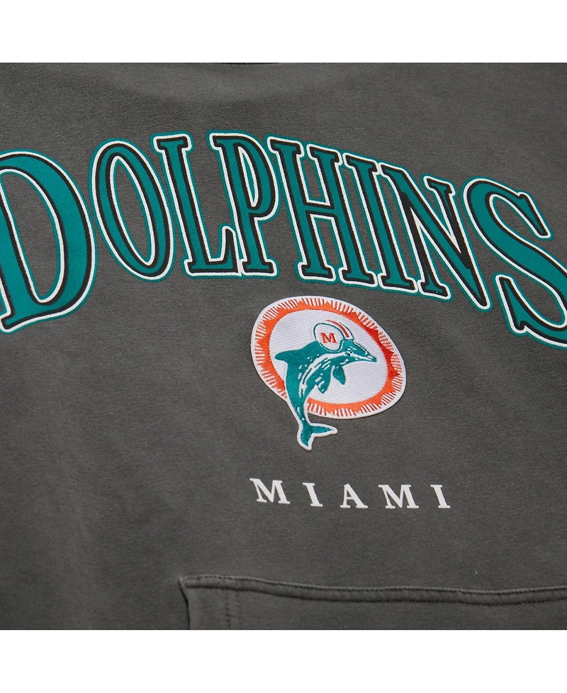 Mitchell & Ness Men's Gray Miami Dolphins Slot Pullover Hoodie
