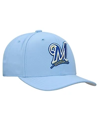 Mitchell & Ness Men's and Women's Powder Blue Milwaukee Brewers Basic Coop Pro Adjustable Hat