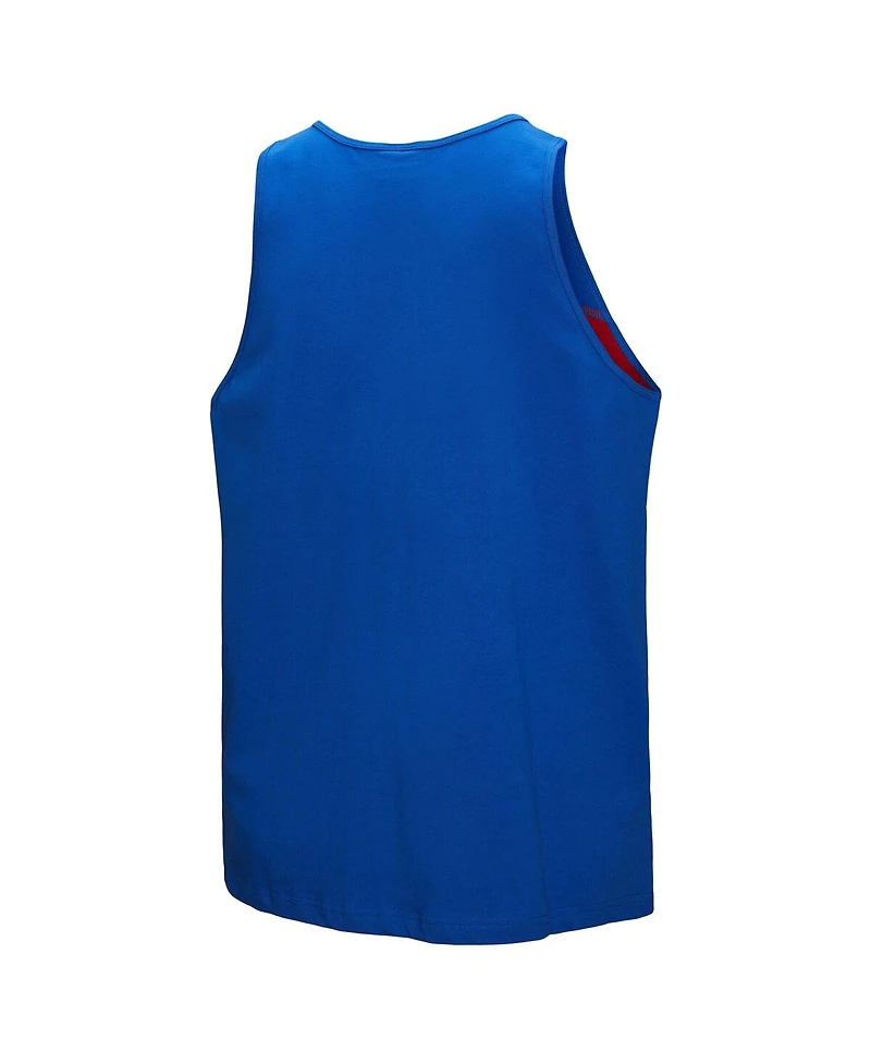 Mitchell & Ness Men's Royal New England Patriots Retro Color Block Tank Top