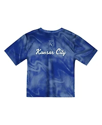 Outerstuff Toddler 2-Piece Light Blue/Royal Kansas City Royals Pinch Hitter Infielder T-Shirt and Shorts Set