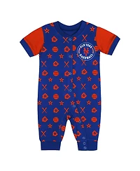 Outerstuff Baby Boys and Girls Blue New York Mets Full-Snap Coverall Bodysuit