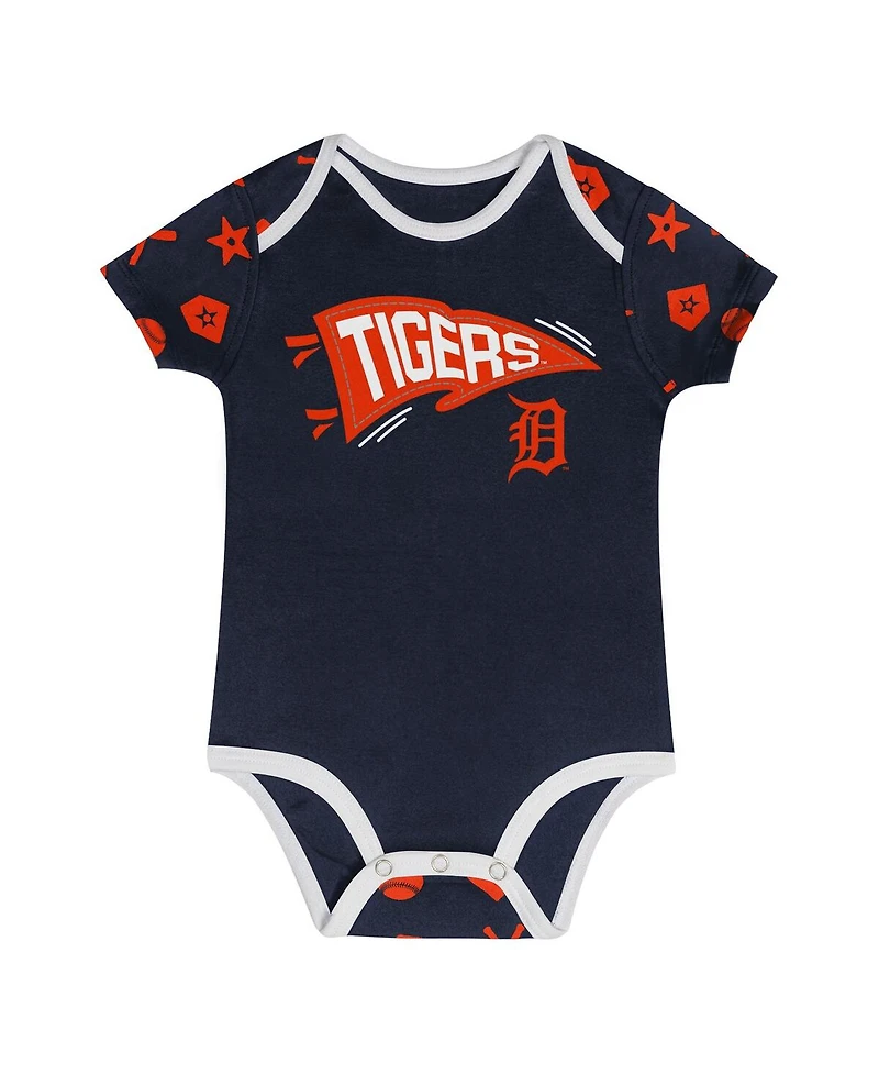 Outerstuff Baby Boys and Girls 2-Piece Navy Detroit Tigers On Deck Diaper Cover Set