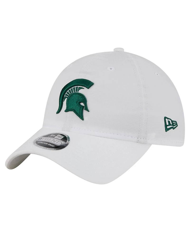 New Era Men's White Michigan State Spartans Active Ripstop 9TWENTY Adjustable Hat