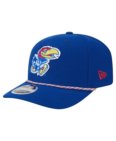 New Era Men's Royal Kansas Jayhawks Game Day Multi-Rope 9SEVENTY Stretch-Snap Hat