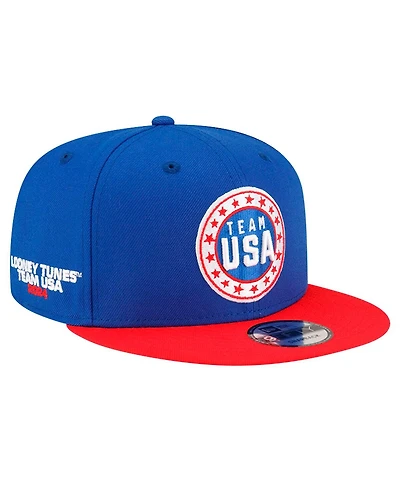 New Era Men's Blue Looney Tunes x Circle 9FIFTY Adjustable Hat