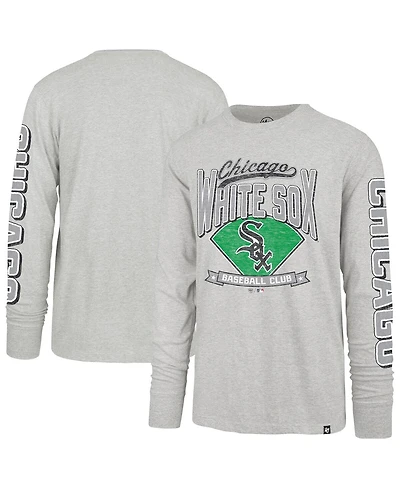 '47 Brand Men's Gray Chicago White Sox Fair Ball Franklin Long Sleeve T-Shirt