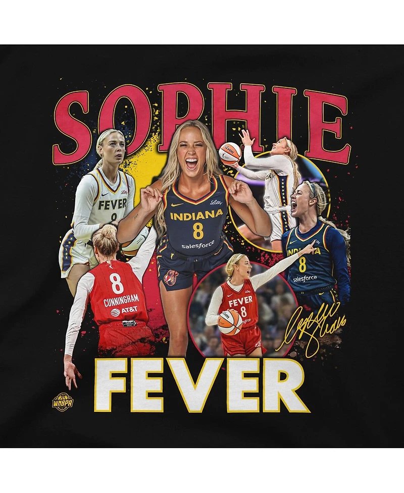 Stadium Essentials Men's and Women's Sophie Cunningham Black Indiana Fever Player Crossroads T-Shirt
