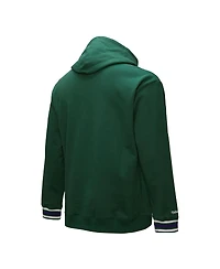 Mitchell & Ness Men's Hunter Green Milwaukee Bucks Hardwood Classics Chainstitch Vintage Heavyweight Pullover Hoodie