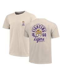 Image One Men's Cream Lsu Tigers Big Tall Mascot Overlay Essential Pocket T-Shirt