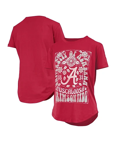 Pressbox Women's Crimson Alabama Tide Irvine Floral Team Color T-Shirt