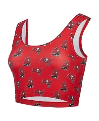 Concepts Sport Women's Red Tampa Bay Buccaneers Record Allover Print Bralette