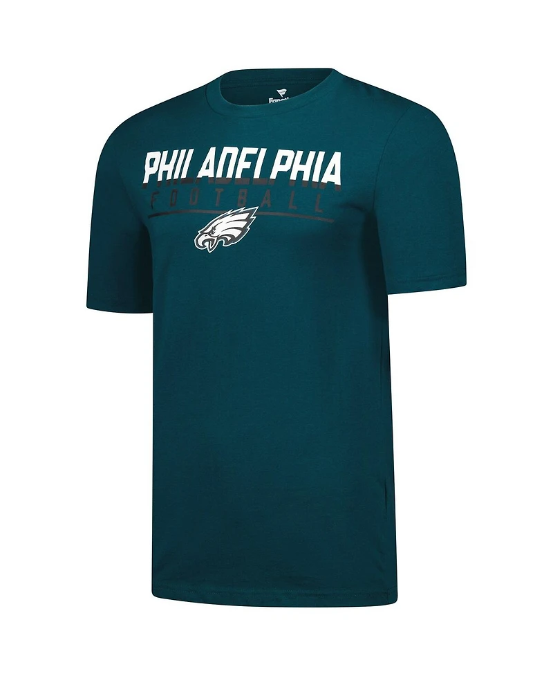 Fanatics Men's Midnight Green Philadelphia Eagles Blocked T-Shirt