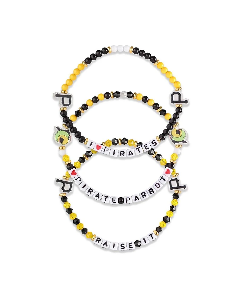 Foco Pittsburgh Pirates 3-Pack Friendship Bracelet Set