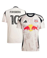 Adidas Men's Emil Forsberg Tan New York Red Bulls 2025 Stone Kit Replica Player Jersey