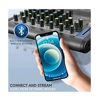 Pyle 6-Ch. Bluetooth Studio Mixer - Dj Controller Audio Mixing Console System