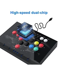 Nbcp Arcade Fight Stick, Arcade Fighting Joystick, Street Fighter Controller with Turbo for PS3, Nintendo Switch, Pc Windows (7/8/10/11), Android Tv B
