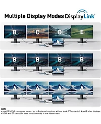Acer Thunderbolt 4 Dock for 4 Monitors | 16-in-1 Usb-c Docking Station with 40Gbps Speed, 4K60Hz, 8K Support, 160W Power, 2.5Gbps Ethernet | Compatibl