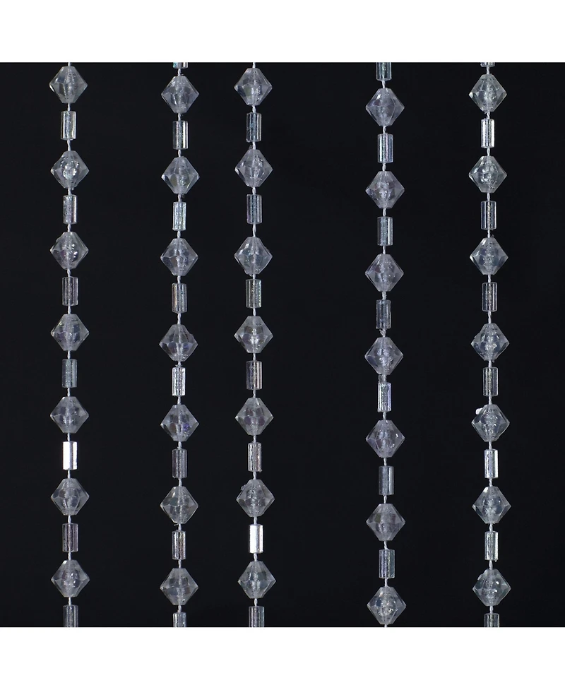 Kate Aurora Luxurious Jaeger Rod Pocket Acrylic Beaded Single Window Curtain Panel