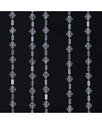 Kate Aurora Luxurious Jaeger Rod Pocket Acrylic Beaded Single Window Curtain Panel