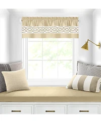 Kate Aurora Pacifico Rod Pocket Embroidered Window Valance
